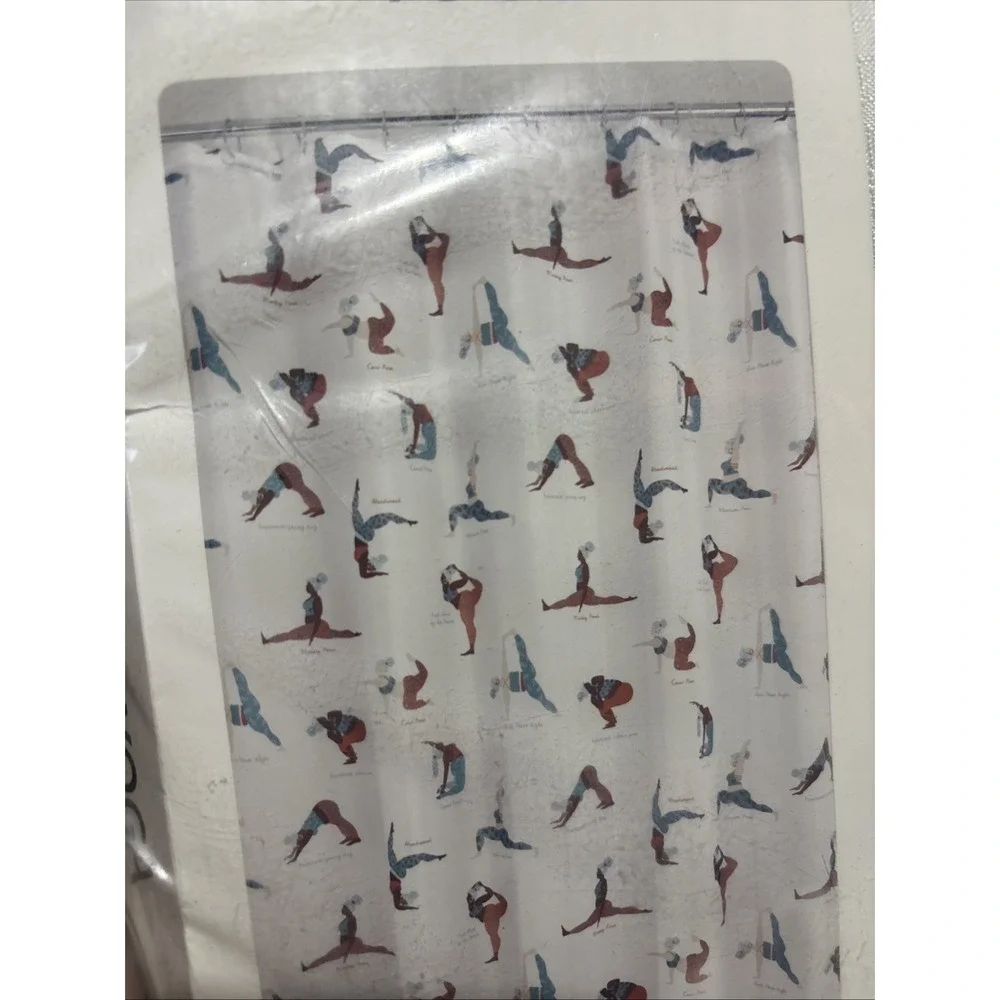 New Yoga Print Shower Curtain 70